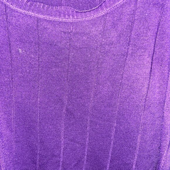 Roaman's Purple Ribbed Knit Sweater 4X Plus Size Scoop Neck Acrylic Pullover - Picture 5 of 5